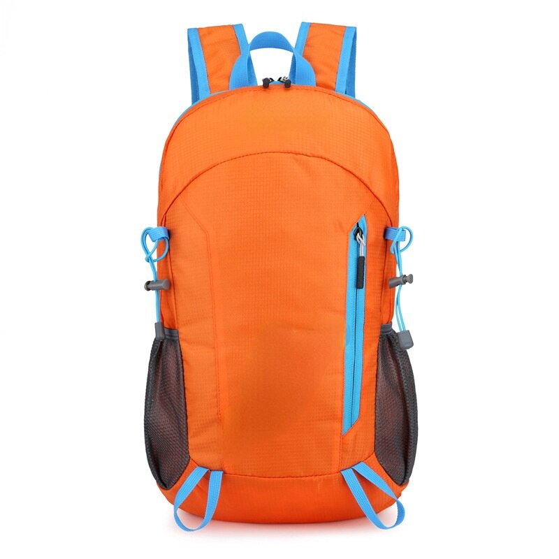 22L Portable Foldable Backpack Folding Mountaineering Bag Ultralight Outdoor Climbing Cycling Travel Knapsack Hiking Daypack: Orange
