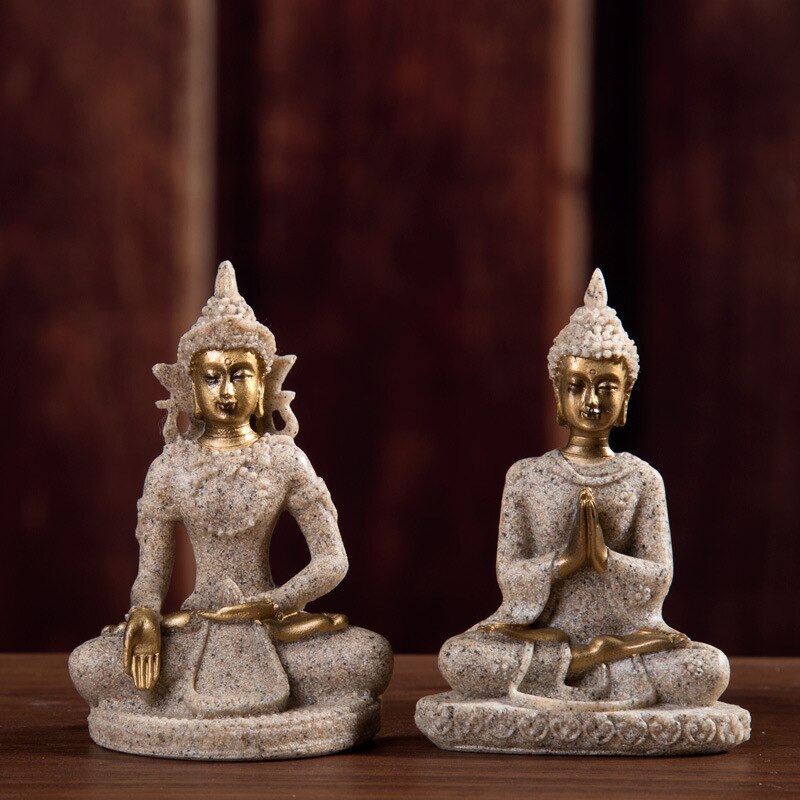 Fengshui Unieke Boeddha Figuur Thailand Sculptuur Boeddhisme Standbeeld Hars Geluk Boeddha Home Decoratie Accessoires