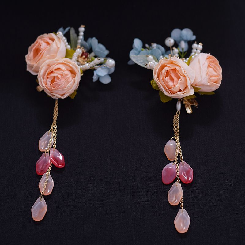 Luxus Haar Zubehör für Frauen Jahrgang Blume Haarnadel Hanfu Hairgrip