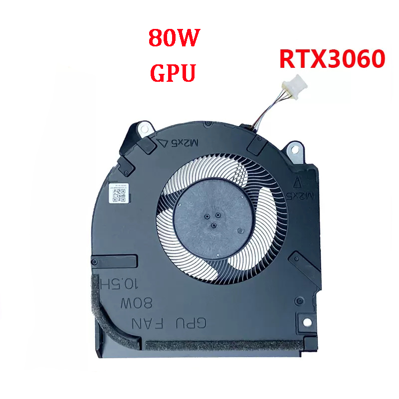 ventilador de refrigeración genuino para CPU de ordenador portátil GPU para HP Victus 7/8 16-D 16-E TPN-Q263 Q264 M75721 M75723 M7572: Negro