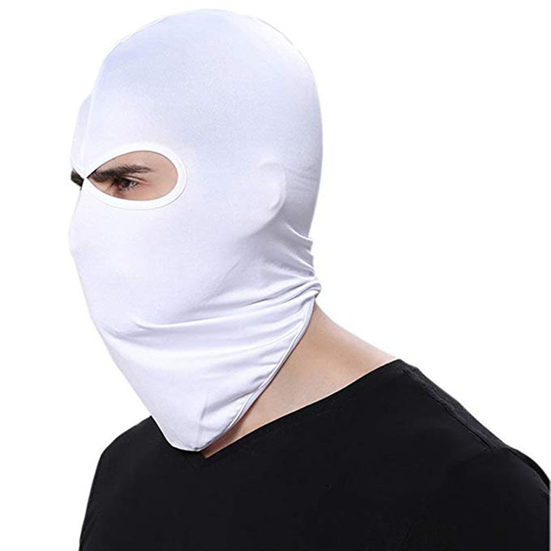 Mascarillas para la cara de la motocicleta pasamontañas de protección para el sol de la motocicleta: white