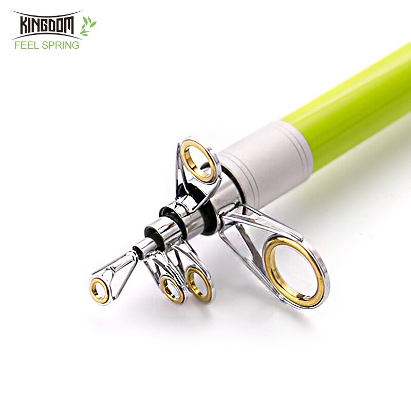 Kingdom Telescopic Fishing Rod FRP 2.1m-3.6m Lightweight Spinning Rod Sea Fishing Feeder Pole Winter Fishing Rod