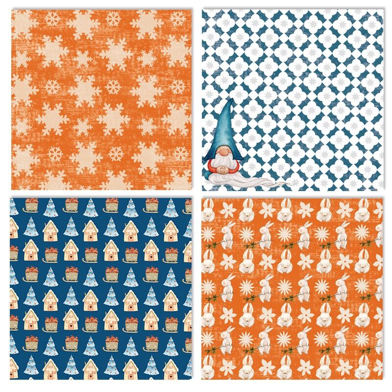 24 Sheets winter christmas Scrapbooking Pads Paper Origami Art Background Paper Card Making DIY Scrapbook Paper Craft C1030