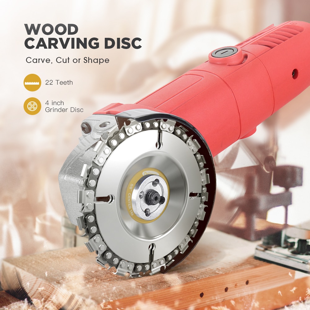 Inch Houtsnijwerk Houtbewerking Ketting Grinder Zagen Disc Keten Plaat Tool Voor 125Mm/115Mm Hoek Slijpen 5 of 4 Inch
