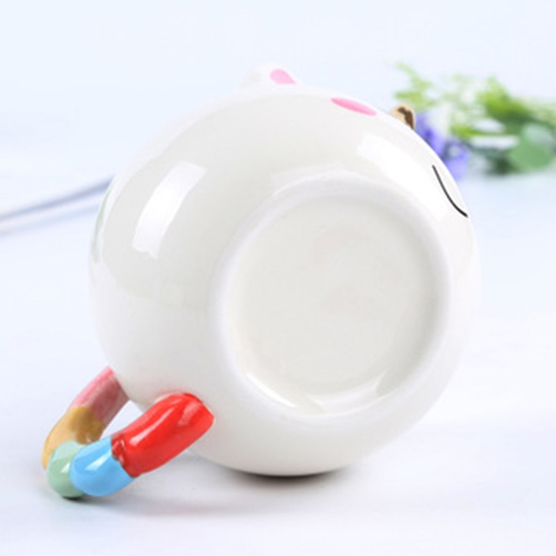 Einhorn Becher 300mL Regenbogen Pferd Einhorn Tassen Tasse Niedlichkeit 3D Einhorn Keramik Kaffee Becher Gold/Kupfer Stereo niedlich Einhorn Tassen