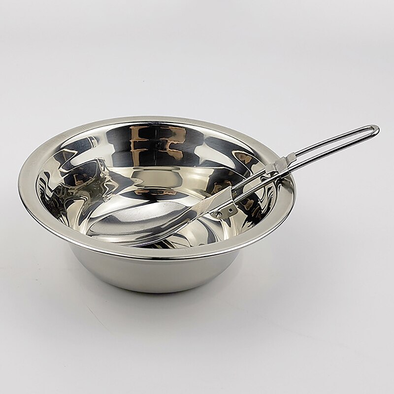 2 Set Backpacking Camping Cookware Hiking Cookware Set Lightweight Folding Picnic Camp Cooking Gear