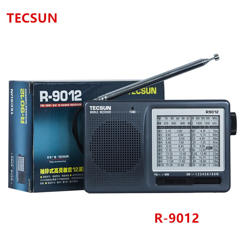 TECSUN R-9012 FM/AM/SW 12 Bands Portable Pocket style High Sensitivity Radio Receiver