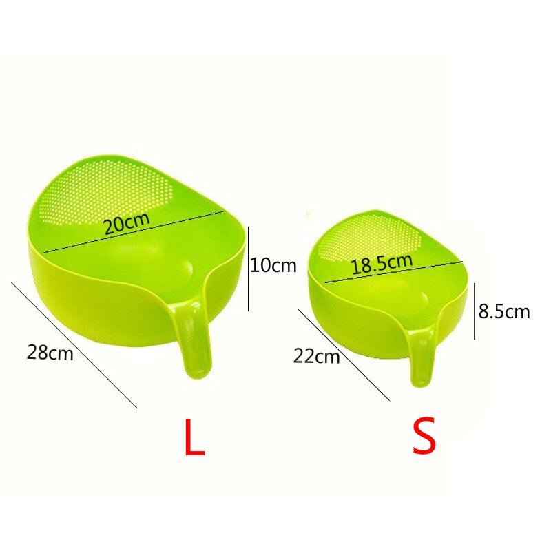 Keuken Wassen Rijst Afvoer Mandenmakerij Dikke Plastic Met Handvat Fruitschaal Wassen Mand Voor Thuis Leveringen Mx8021523