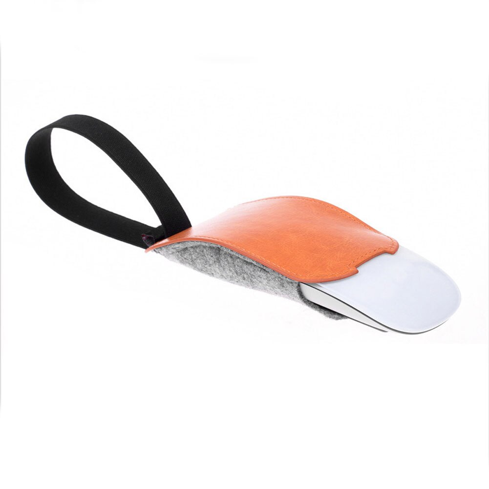 SALES! Mouse Faux Leather Shockproof Elastic Storage Bag Container Mouse Bag Compatible for Magic Mouse 2