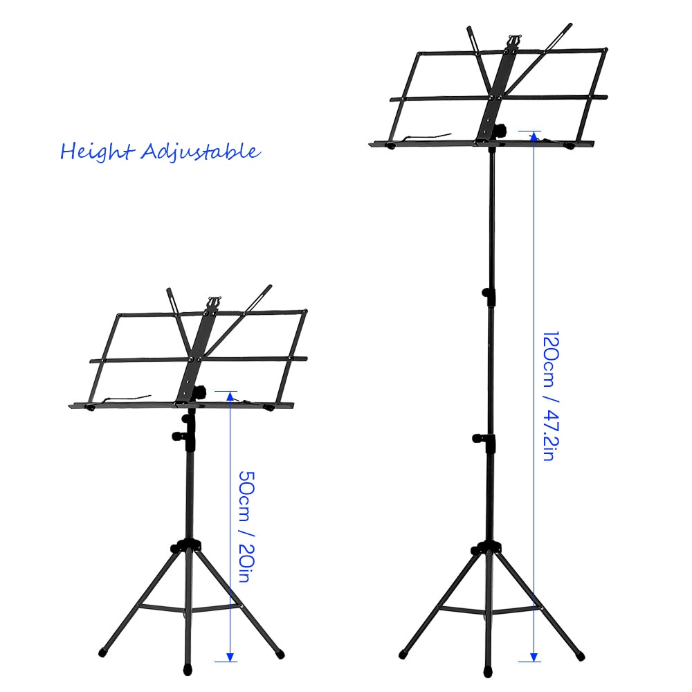 Opvouwbare Bladmuziek Statief Stand Houder Lichtgewicht met waterbestendig Draagtas voor Viool Piano Gitaar Muzikale Prestaties