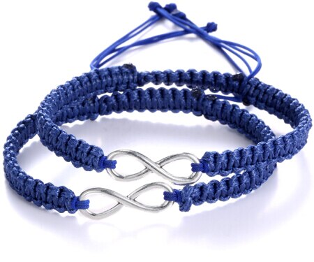 Mode Koppels Armband Liefhebbers Armband Voor Vriendin Vriendje Vrouwen Mannen Sieraden Handgemaakte Gevlochten Weven Touw Sieraden: Dark blue