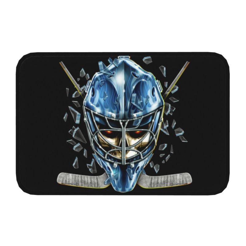 Individuell gestaltete eishockey-herzschlag-fußmatt, rutschfest, für eingangsbereich, küche, Schlecht, wohnzimmer, spielerzimmer, wohnzimmer, fußmatt: Dunkles khaki