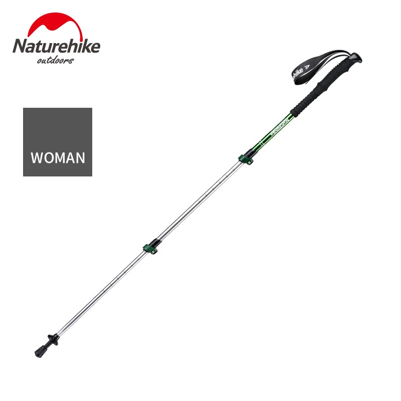 Bastones de senderismo ultraligeros para hombre y mujer, bastones de senderismo con empuñaduras EVA absorbentes de sudor, para montañismo: Green for Women