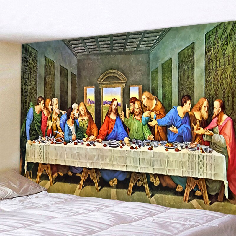 The Last Supper Tapestry Canvas Reproduction Classic Wall Art Canvas Decoration Large Blankets Various Sizes