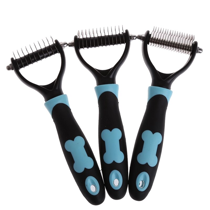 Dog Pet Brush Dematting Grooming Deshedding Tool Trimmer Comb Rake 10/13/18 Blades 53CA