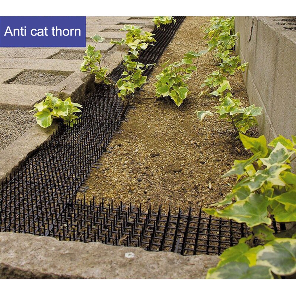 Red de plástico antigato para jardín, Malla Protectora multifunción para prevenir espinas de gato, para vegetales y jardín