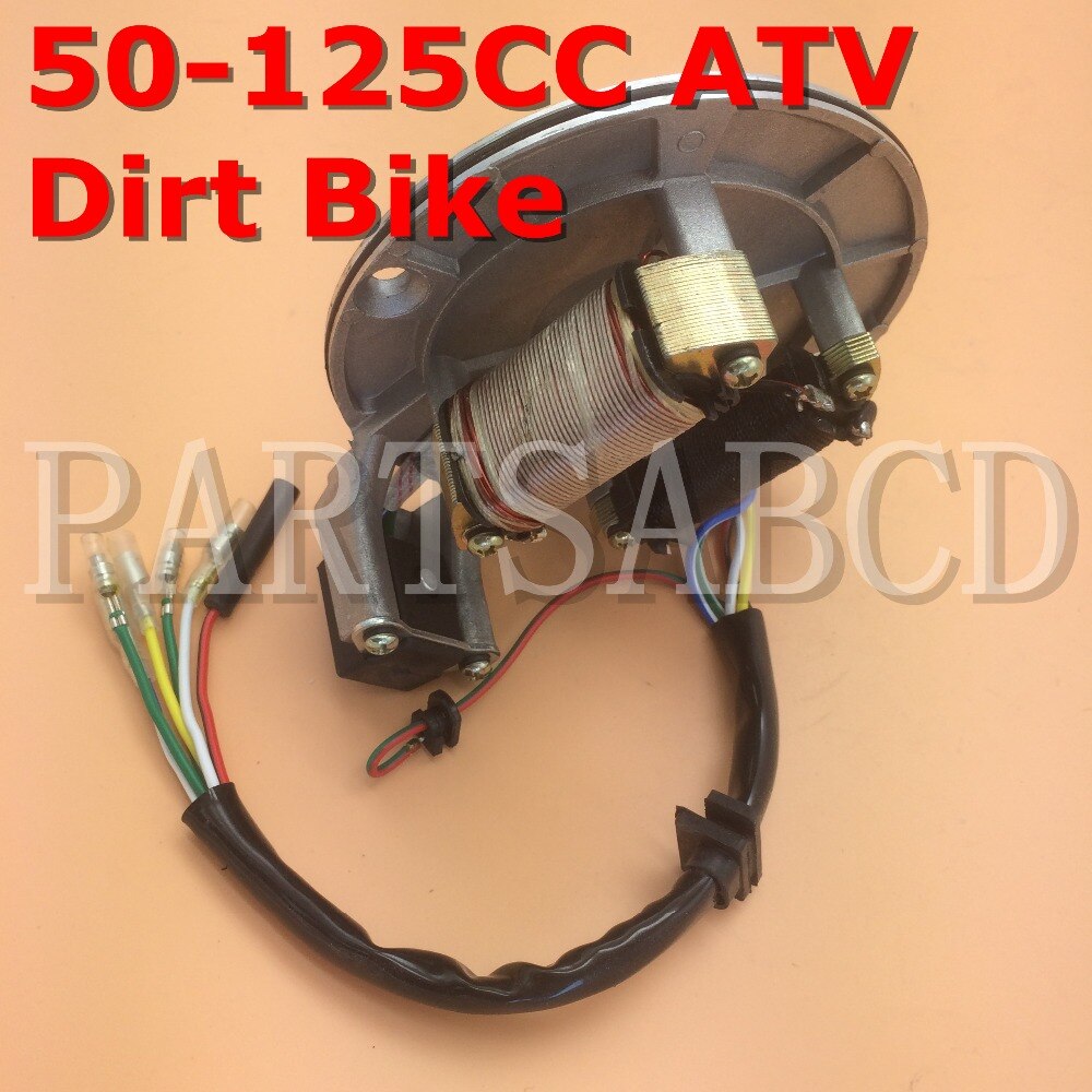 PARTSABCD Magneto Stator Plate 70cc 90cc 110cc 125cc Dirt Bike ATV Go Kart Chinese 2 coil