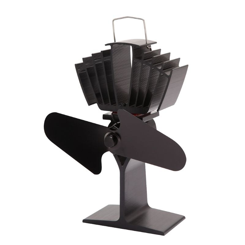 Ventilateur de cheminée auto-alimenté, 2 lames, , efficace pour la chaleur de grande pièce, brûleur de bûches à bois