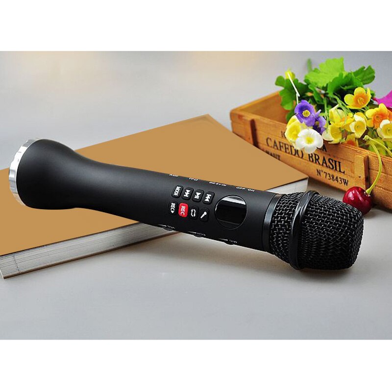 L-598 Wireless Microphone Handheld Karaoke Bluetooth Speaker Led Display Sn Tf Card Singing Recorder Sing Anywhere Anytime(B