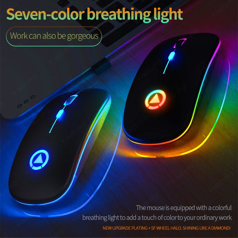 Bluetooth Mouse Silent Mause Rechargeable 2.4G Wireless Mouse Ergonomic RGB Mini Mouse USB Optical Mice For PC laptop Desktop