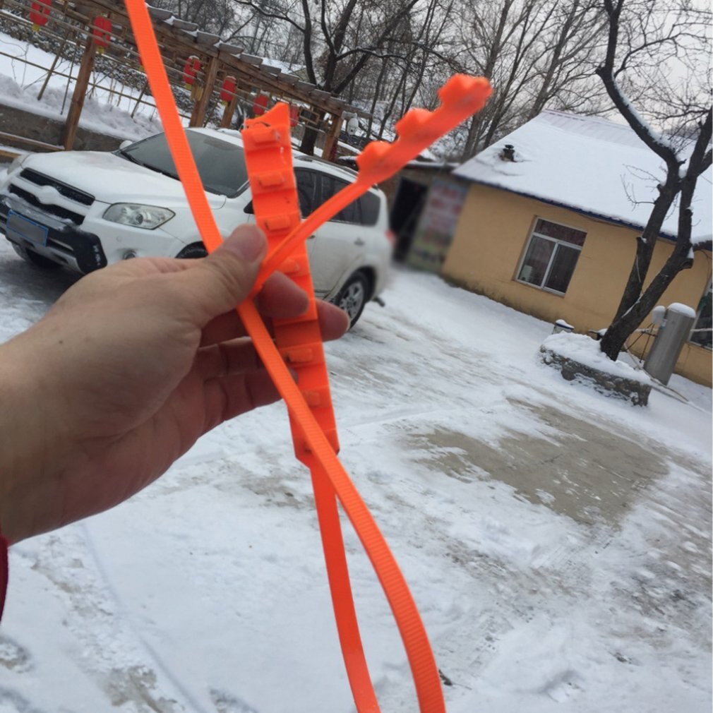 10 sztuk/zestaw uniwersalny anty-poślizgowe SUV plastikowe opony zimowe łańcuchy śniegowe na koła robić trwałego samochodu stylizacji łańcuchy śniegowe