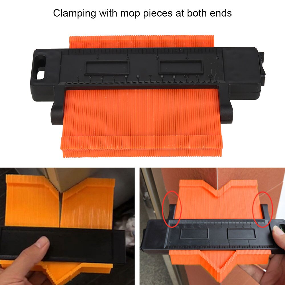 Lock Wider Contour Gauge Profile Tool Alloy Edge Shaping Wood Measure Ruler Laminate Tiles Meethulp Gauge Wood Marking Tool