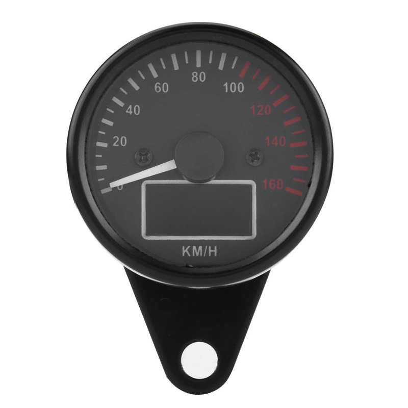 Universal 0~160km/h Motorcycle Tachometer Digital LED LCD Speedometer Speed Tester Gauge