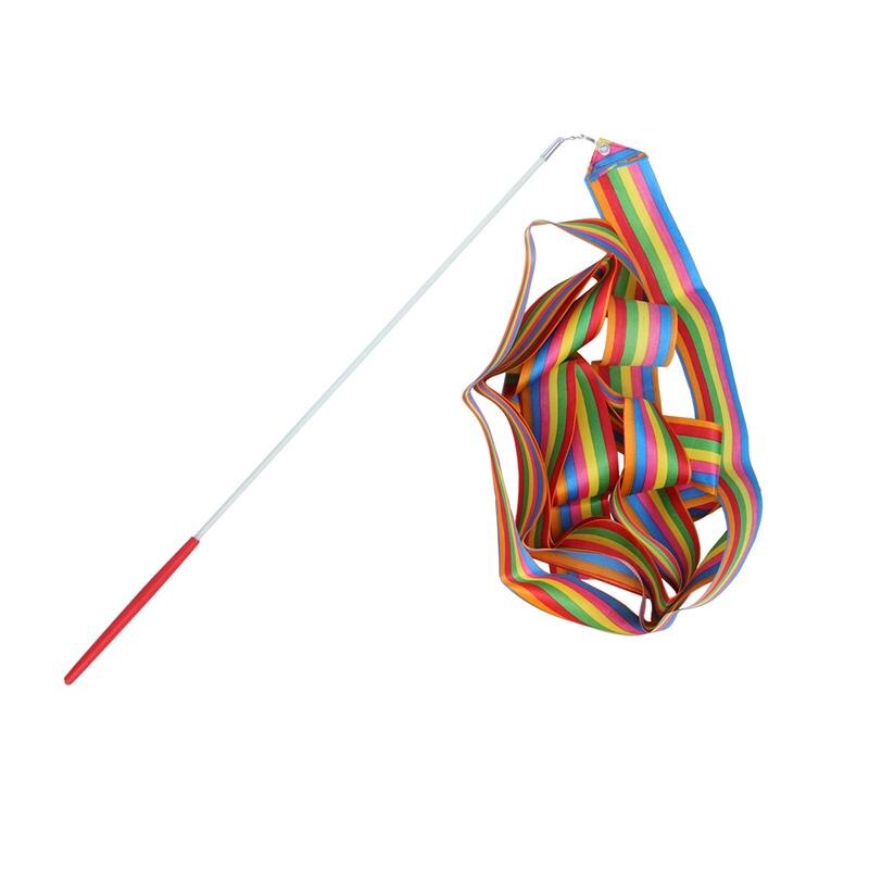 10pcs 4-Meter Colorful Rhythmic Gymnastics Ribbon Dancing Gymnastics Ribbon Silk Ribbon for Kids, Baton Twirling, Dancing