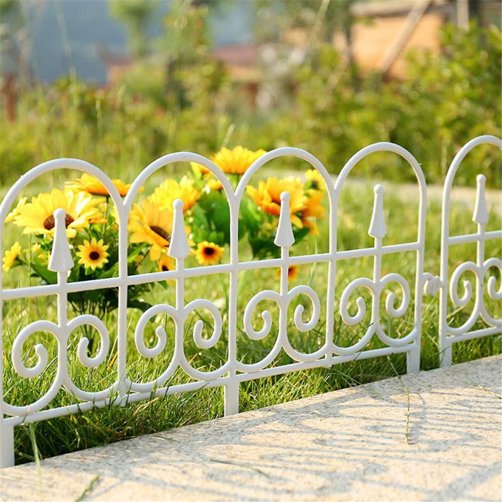 5PCS Garden Border Decorative Garden Fence Edging Outdoor Plant Bordering Lawn Edging Fence for Yard Garden Decoration