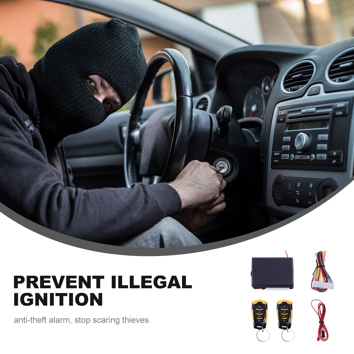 1 Set Car Alarm System Useful Practical Car Tool Anti Theft Device For Auto Automobile Car Security Alarm Keyless Entry System