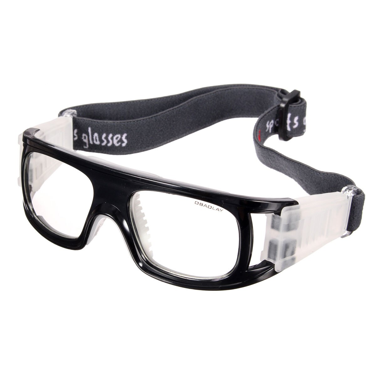 Anteojos de seguridad deportivos multifunción para exteriores, gafas de protección para ciclismo, baloncesto, fútbol, deportes, esquí, gafas de sol elásticas: Black