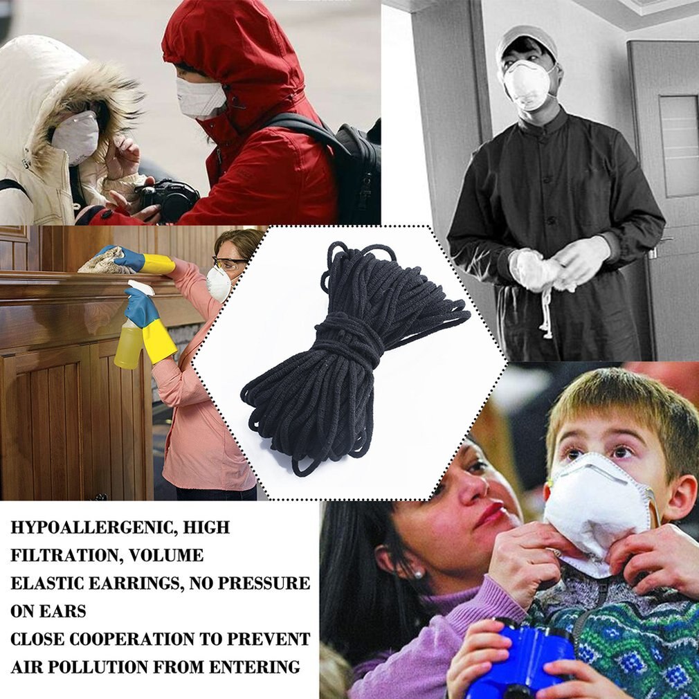 Diy Disposable Mask Elastic Band Ear Strap Ear Protection When Wearing A Mask Diy Craft Garment Sewing Accessories