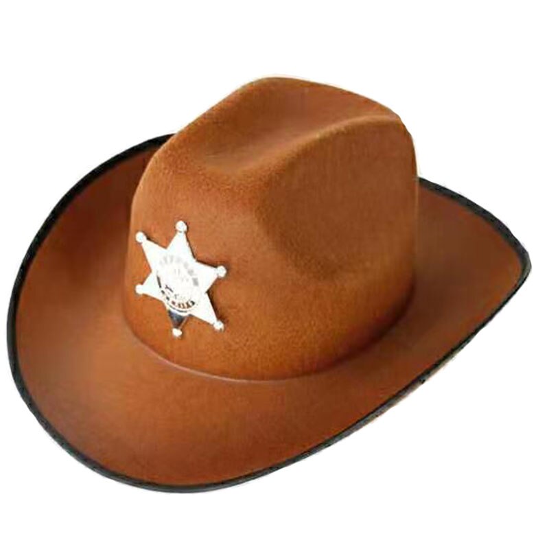Sombrero vaquero de estrella de estilo occidental, disfraz de vacaciones, gorros de
