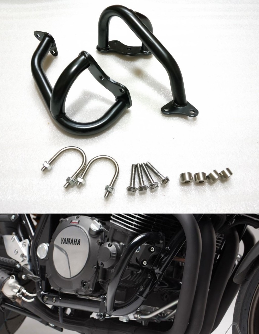Highway Engine Guard Crash Beschermen Bars voor Yamaha XJR 1200 1300 XJR1200 XJR1300 alle jaren Zwart