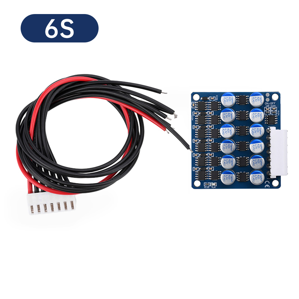 BMS 4S 6S 8S 3A Balans Li-Ion Lifepo4 LTO Lithiumbatterij Actieve Equalizer Balancer Board Condensator egaliseren Plaat: Beige