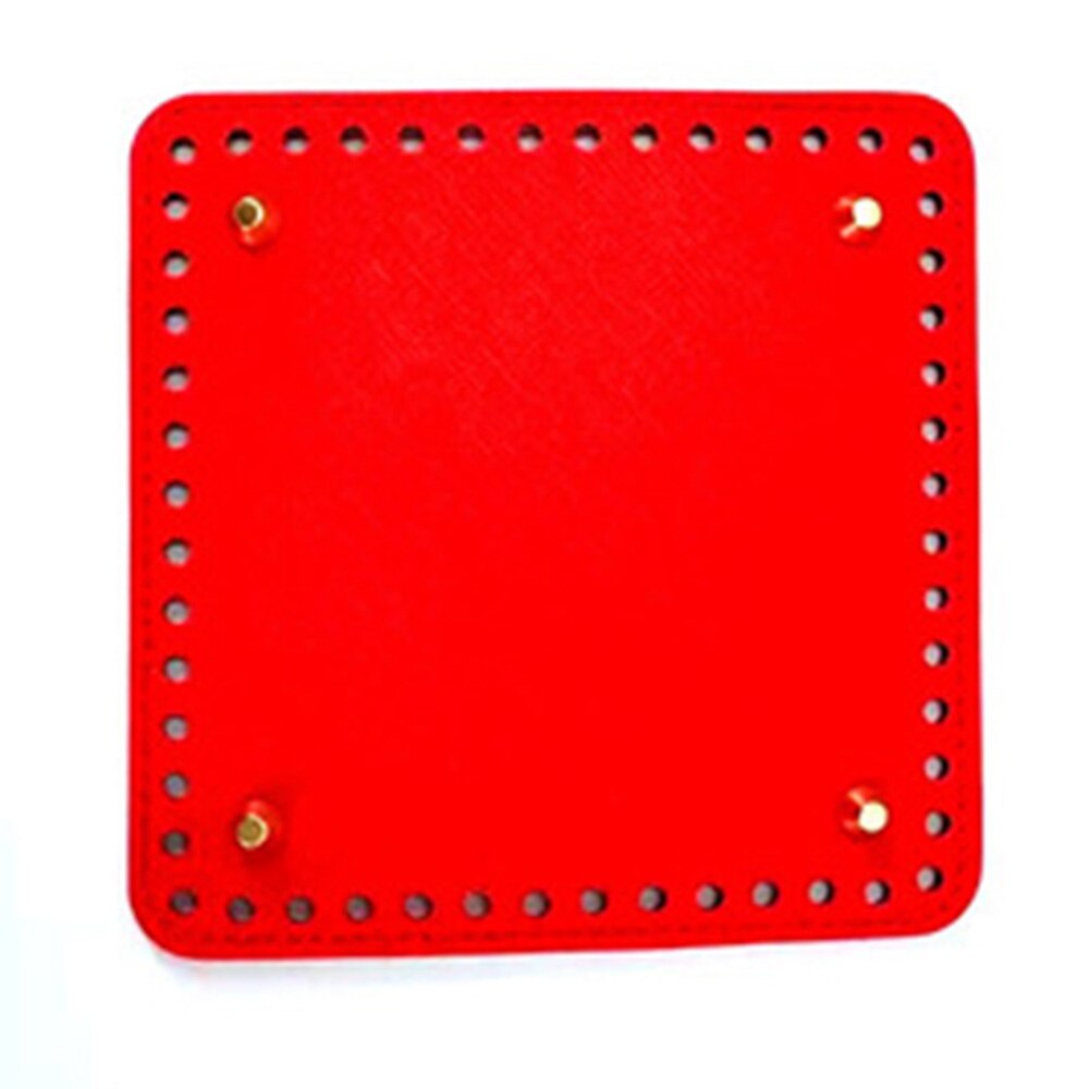 Rechteckigen aufbringen DIY gewebte Tasche Boden Hand gewebte Tasche Zubehör Leder Tasche Unten Tasche Basis Platte Platz 15cm: rot