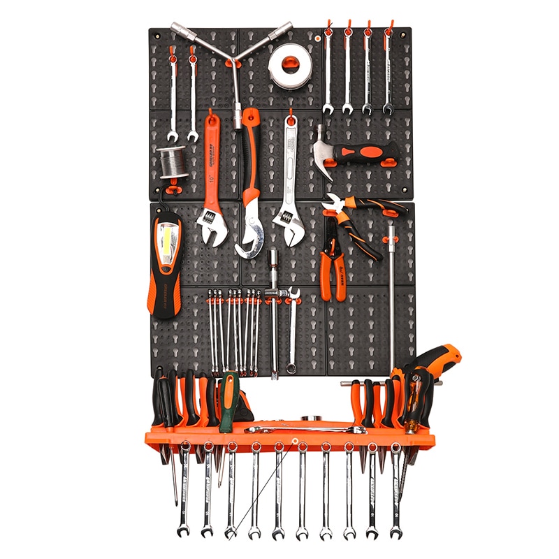 Plastic Hook Tool Box Wall-Mounted Tool Parts Organiser Component Box Hanging Plastic Toolbox Wall Hardware Parts Box