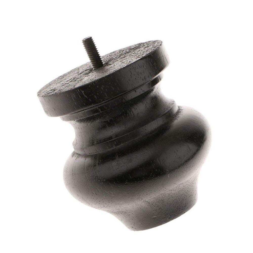 4 Stuks Zwart/Hout Cirkel Houten Meubels Benen Voor Stoel Kabinet Sofa Table Bed Voet Been Bankjes Meubilair Bescherming ronde