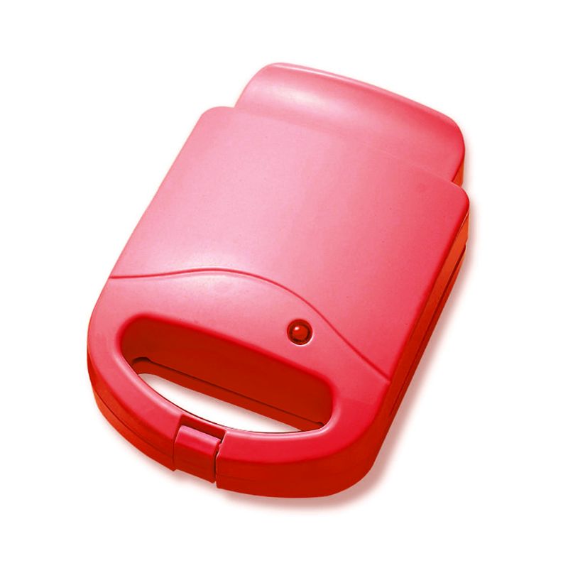 Portable Electric Dual Waffles Sandwich Maker Non Stick Multifunctional Toast Bread Breakfast Machine 220V: Red