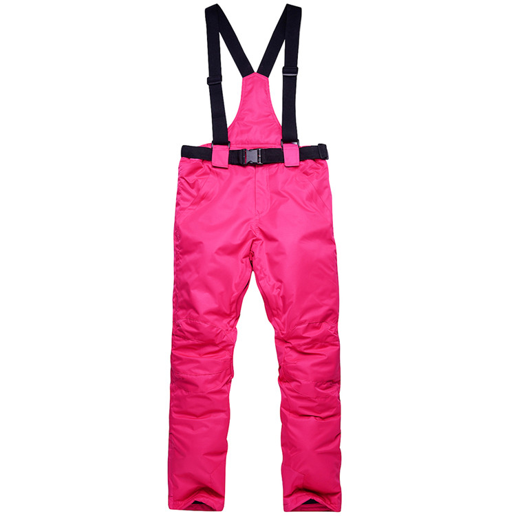 Winter Dikke Warme Skibroek Mannen Vrouwen Liefhebbers Winddicht Waterdichte Jarretelbroek Sneeuw Snowboard Broek Plus Size: S / Rood
