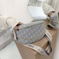 Frauen Tasche Sommer Neue frauen Schulter Crossbody Nische Alle-Passenden Breiten Schulter Gurt Brust Tasche taille Tasche Taschen: Grau