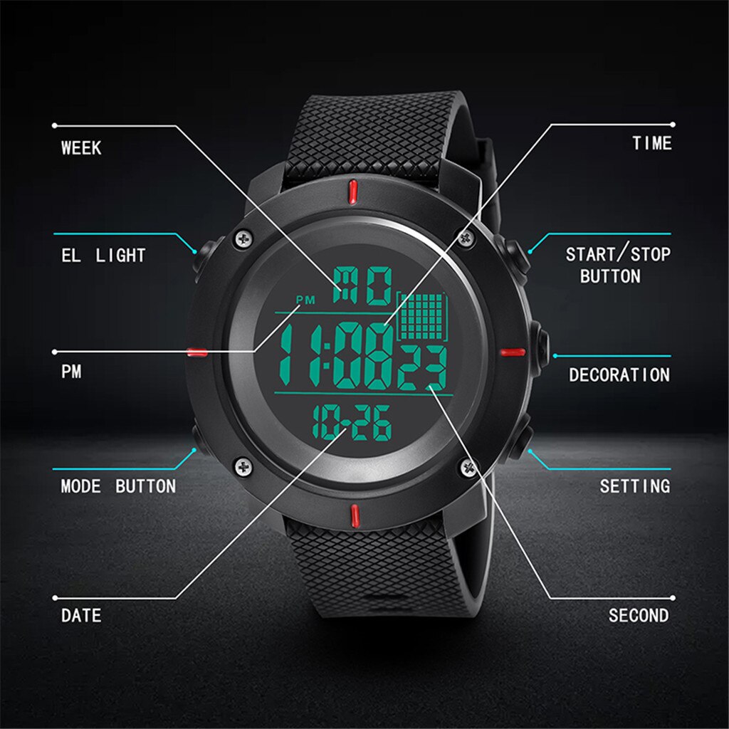 High-End Men's Watches 30M Waterproof Electronic LED Digital Watch Series Men's Models Outdoor Sports Relojes Hombre Q