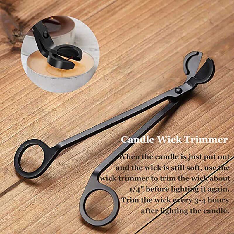 3pcs/set Stainless Wick Snuffer Tool Hook Clipper Steel Candle Trimmer Oil Lamp Trim scissor tijera tesoura Cutter