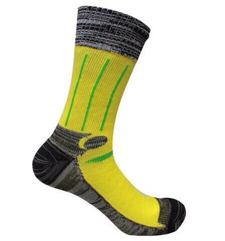 , calcetines impermeables de para hombres y mujeres, calcetines de ciclismo, escalada, senderismo, esquí, calcetines transpirables cálidos para exterior: Amarillo / L