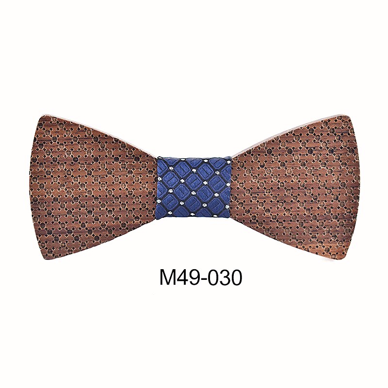 Zdjmeitrxdoow mærke til mænd polkaprikkede butterfly træsløjfe ægteskab bryllup krawatte butterfly til mænd: M49-030