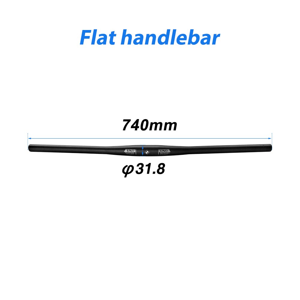 UNO Bicycle Handlebar MTB Bike Handlebar 640/680/720/740/760/780/800mm Alu Handlebar For Bicycle Rise Flat Bar Bycicle Parts: 31.8x740mm flat bar