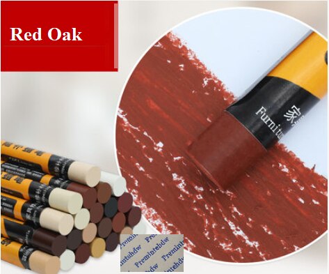4 Teile/los Dia.12 * L97mm Möbel Kreide Holz Reparatur Wachs Füllstoff Schrank berühren hoch Kitt Farbe Stock: rot Eiche