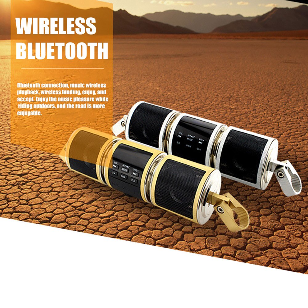 MT487 Motorfiets Bluetooth Muziekspeler MP3 FM Radio Verstelbare LED Screen Motorfiets Stereo Speaker Waterdicht