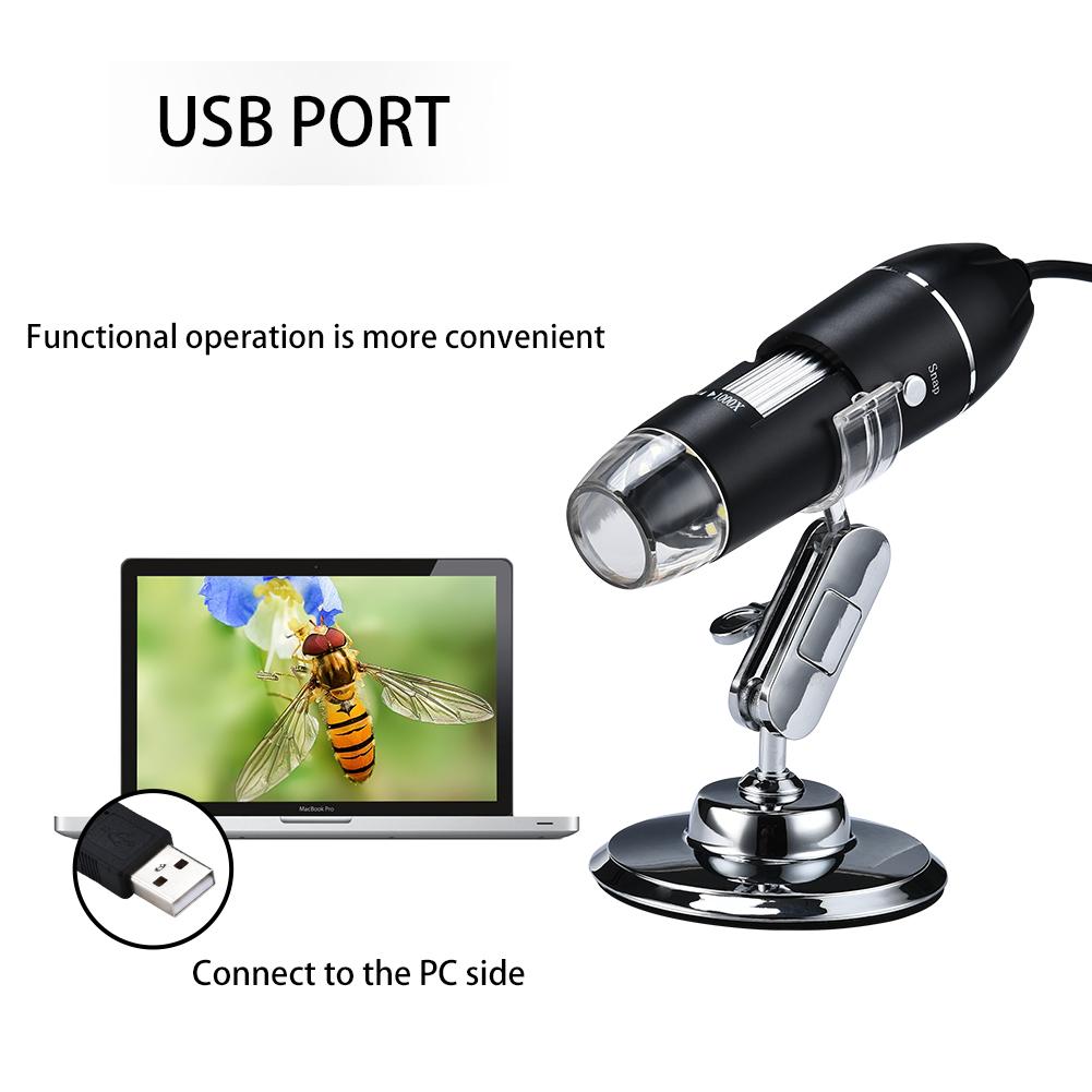Skin Analyzer Machine 1000 Times HD USB Electronic Microscope Portable Handheld Magnifying Glass Skin Detector