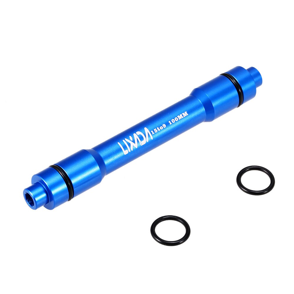 Lixada 12mm bis 9mm QR Adapter MTB Fahrrad Steckachse Hub schnell Freisetzung 135mm Fahrrad Vorderrad Hub Adapter: 15 zu 9 100mm Blau